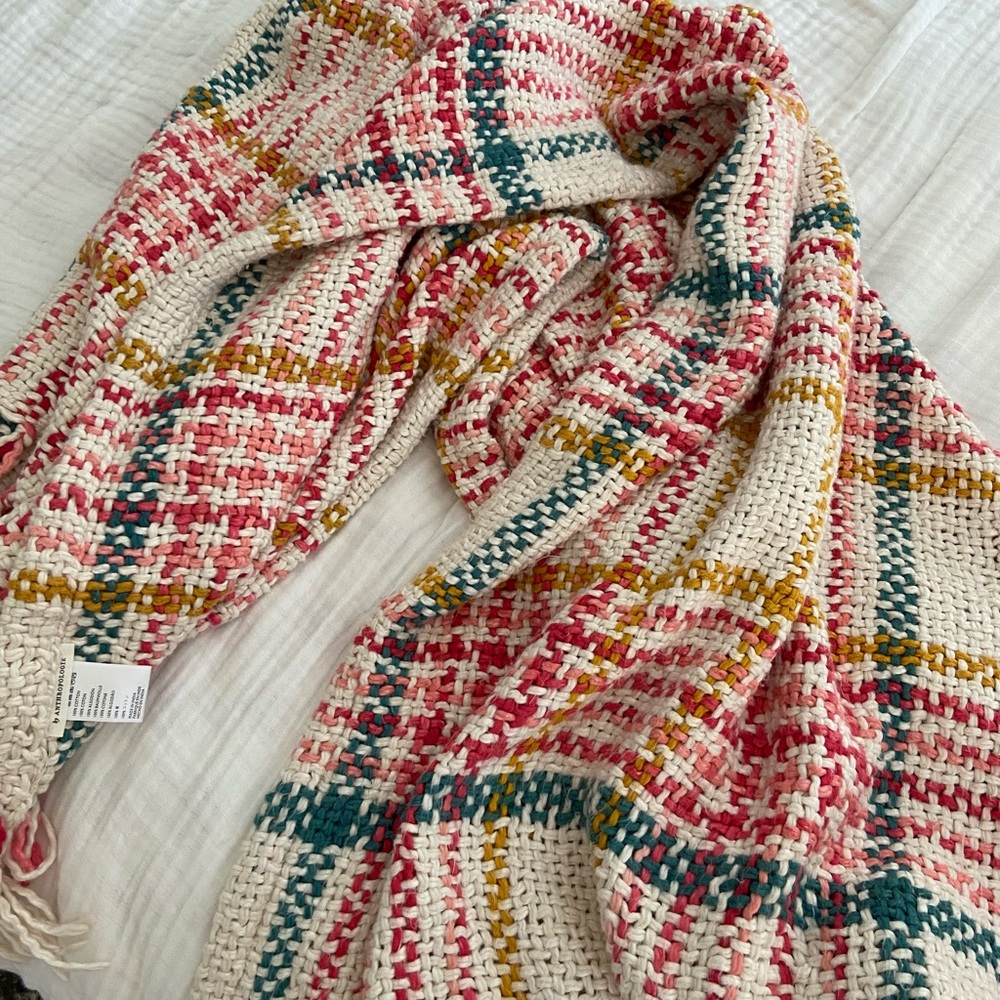 Anthropologie Chunky Cotton Throw Blanket